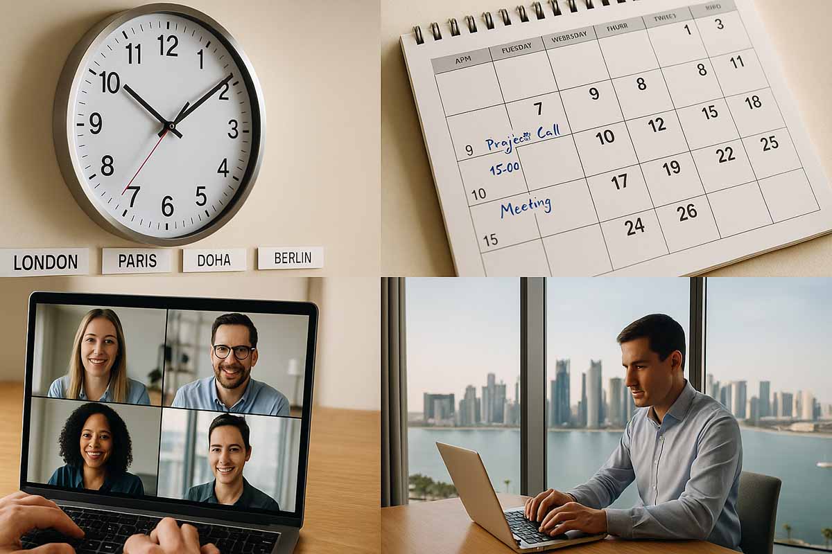 Coordinating with Europe from Qatar Time Zone
